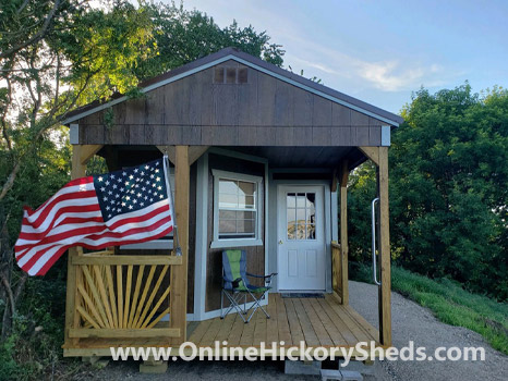Hickory Sheds Utility Deluxe Porch Inside