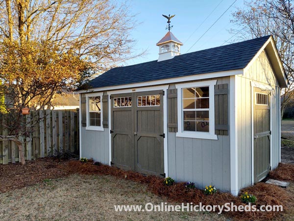 Hickory Sheds Side Utility with Weathervane